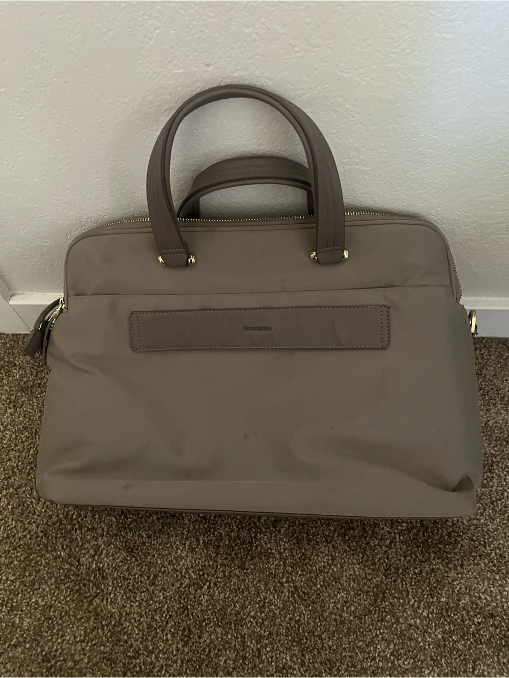Samsonite Taupe Laptop Bag with Top Handles